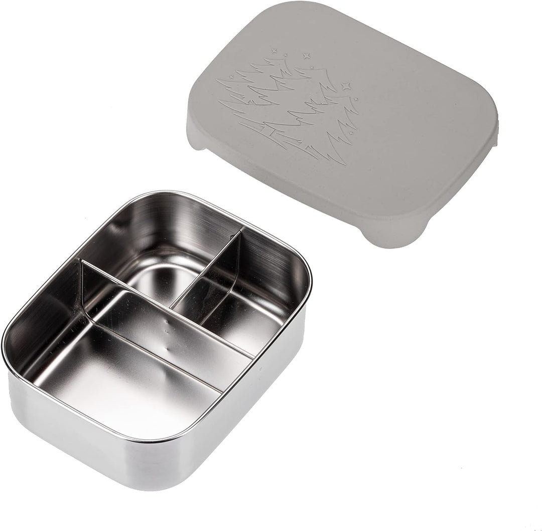Wald The green choice Edelstahl Lunchbox, Jausendose, Brotdose, Jausenbox mit Silikondeckel, leicht