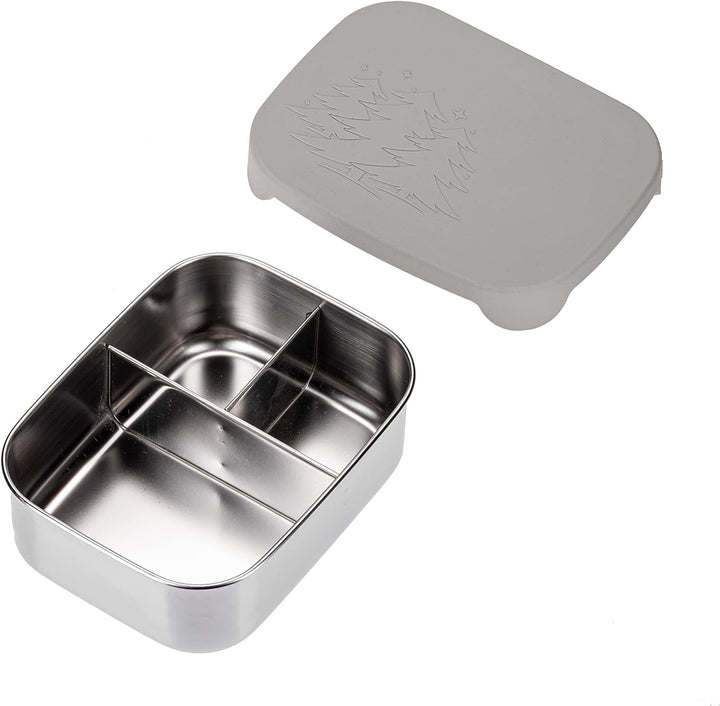 Wald The green choice Edelstahl Lunchbox, Jausendose, Brotdose, Jausenbox mit Silikondeckel, leicht