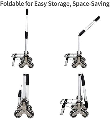 HOMCENT klappbar Einkaufstrolley grosse Kapazität abnehmbare Tasche Treppensteigen Installation einf