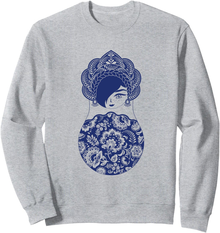 Matroschka Katharina / Kokoschnik / Blumenmuster / Bohemian Sweatshirt