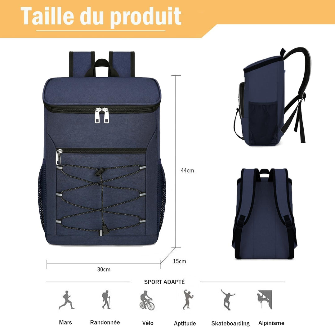 Kühlrucksack, Gross Isolierte Kühltasche, 30L Wasserdichten Kühltasche Rucksack, Ultraleicht Rucksäc