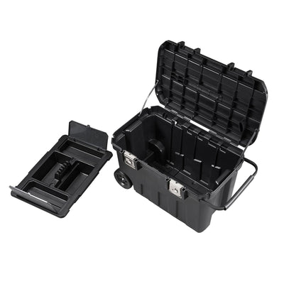 Stanley Werkzeugbox (76,8 x 49 x 47,6 cm, mobile Box für Werkzeuge, hohes Volumen von 90l, Werkzeuga