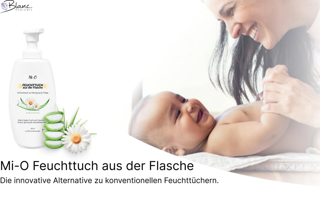 SET – Feuchttuch aus der Flasche 2 × 300 ml + 2 × Wandhalterung | Intim Reinigungs- & Pflegeschaum f