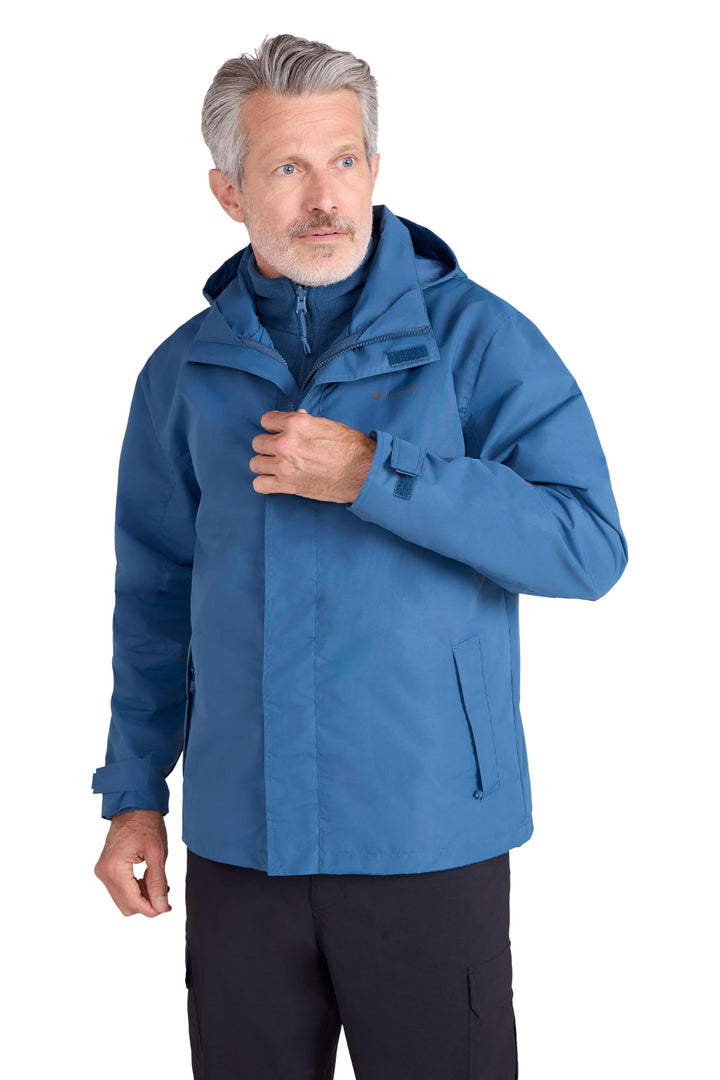 Mountain Warehouse Fell 3-in-1 Herren-Outdoor-Jacke - wasserdichte, atmungsaktive Regenjacke, Multif