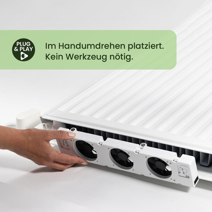 SpeedComfort Heizkörper Ventilator mit Control Sensor - Mono-Set (1x) - Bis zu 22% Energieeinsparung