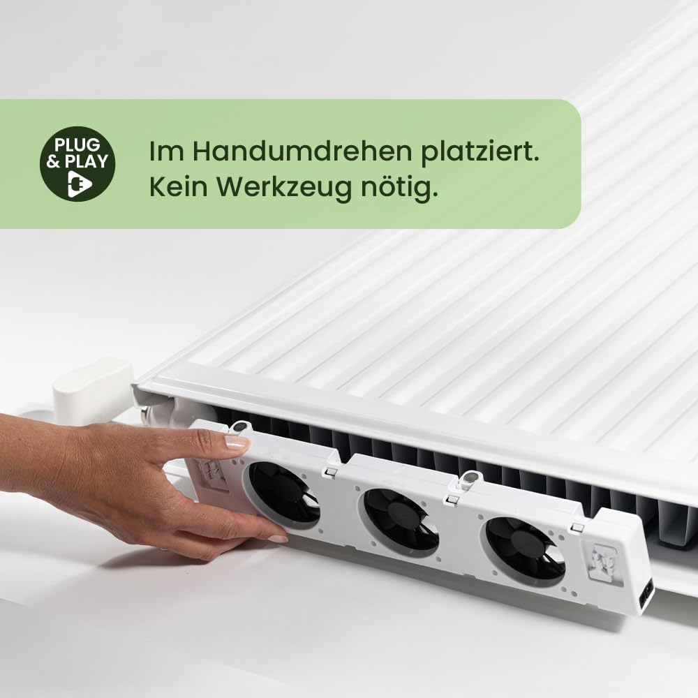 SpeedComfort Heizkörper Ventilator mit Control Sensor - Trio-Set (3x) - Bis zu 22% Energieeinsparung