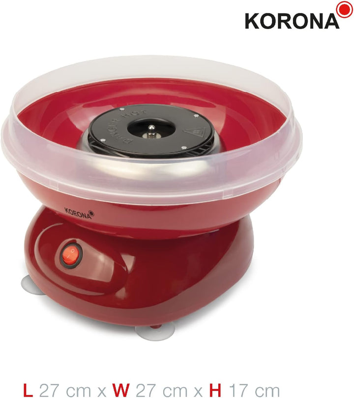 Korona 41200 Zuckerwattemaschine | Inkl. Dosierlöffel und 10 Holzstäbchen | Kirmesgefühl für Zuhause