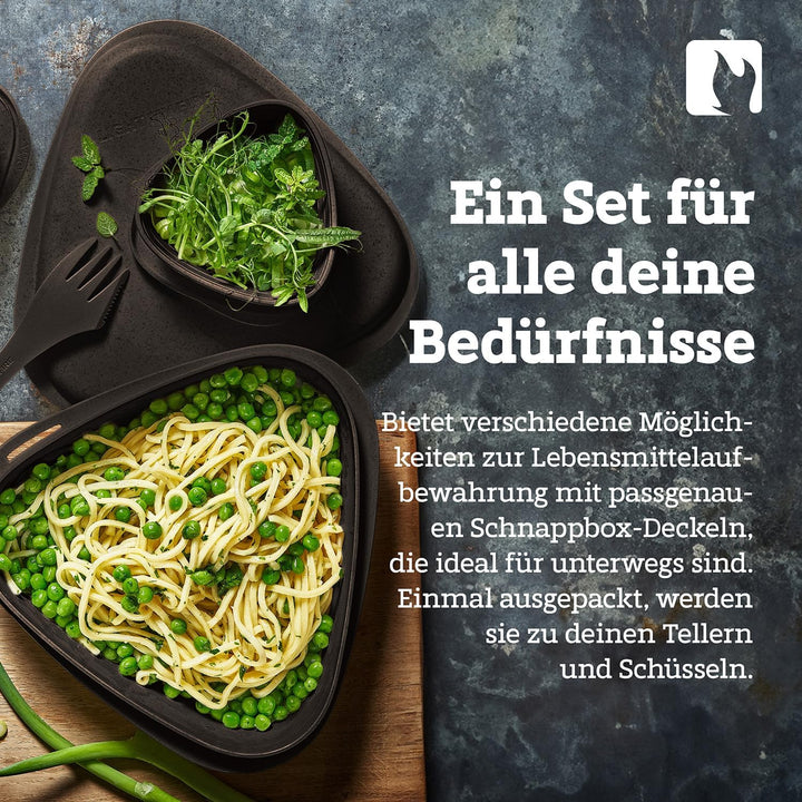 Light My Fire Camping Geschirr Set - 6 Teilig Salat to Go Box - Brotdose Erwachsene mit Camping Best