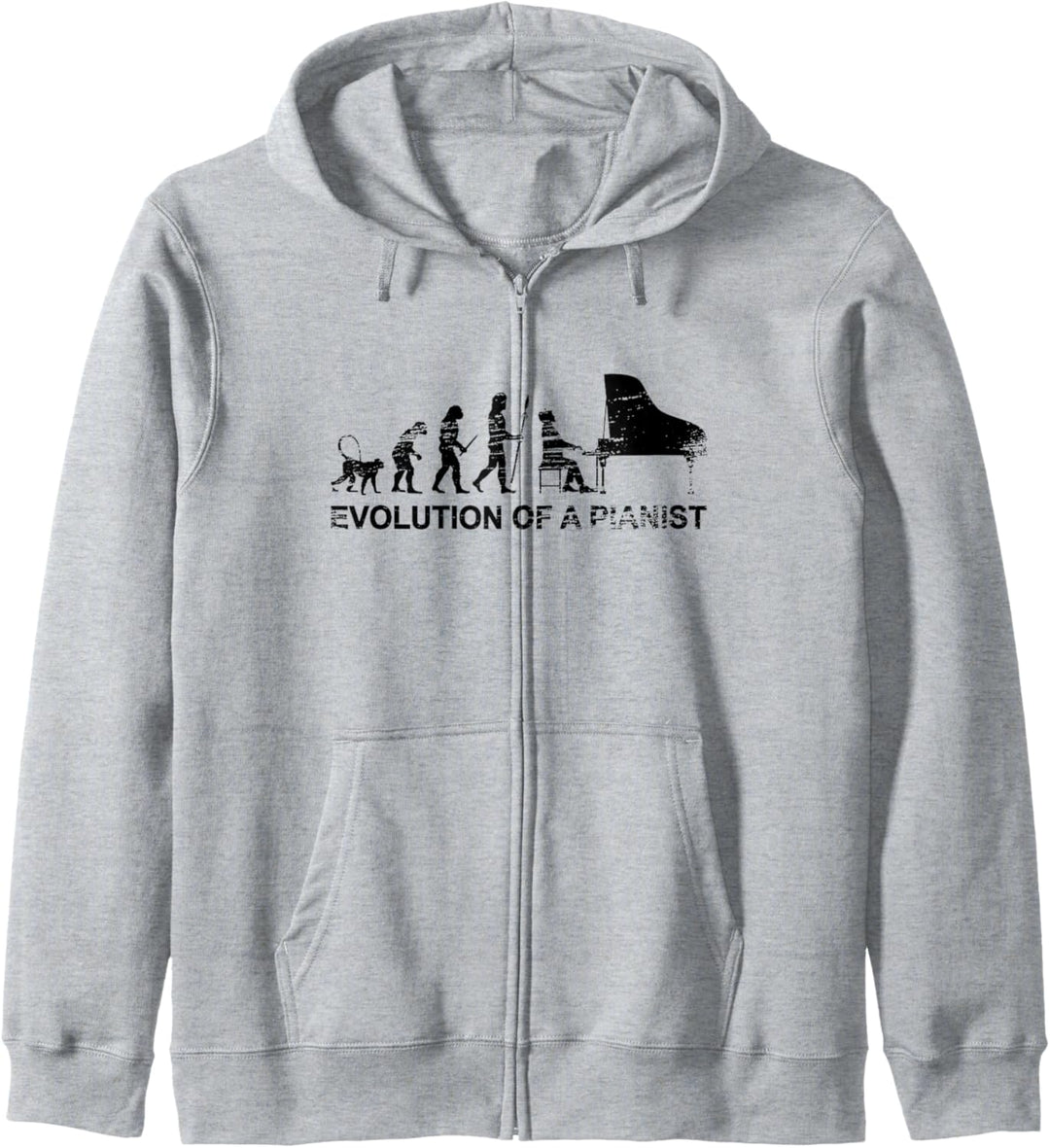 Evolution of a Pianist Klavierspieler Klavier Kapuzenjacke