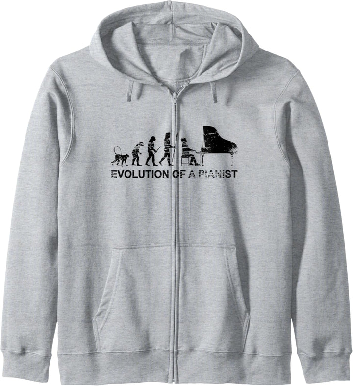 Evolution of a Pianist Klavierspieler Klavier Kapuzenjacke