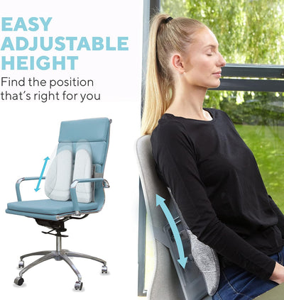 HoMedics Rückenstützkissen Lordosenstütze mit wohltuender Wärmefunktion für Bürostuhl, Auto - Ergono