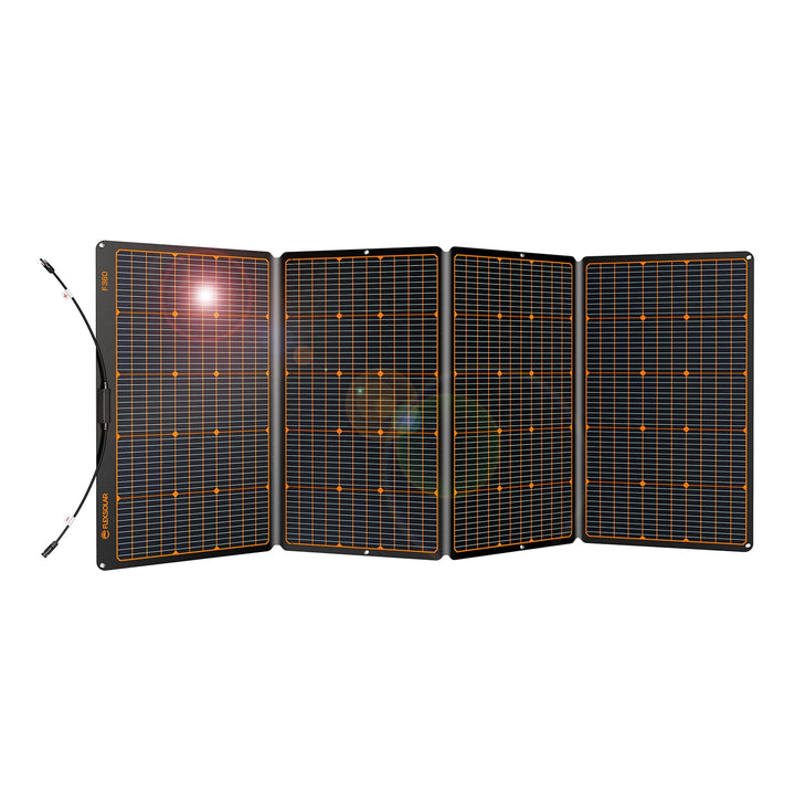FlexSolar Solarpanel Faltbar 360W,Kit Monokristalline ETFE Material Solarpanel für Powerstations IP6