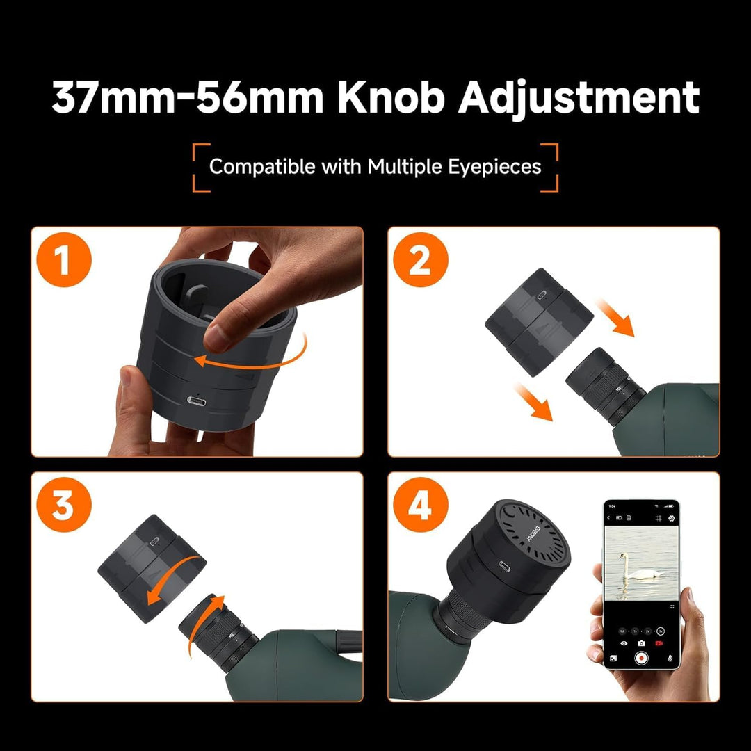 Svbony SC002 WiFi Spektiv Kamera mit SV28 25-75x100mm Spektiv, 2MP 1080P Wireless-Kamera mit 32GB TF