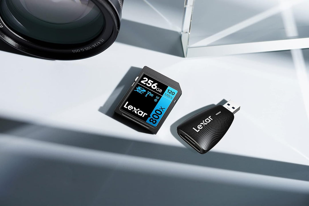 Lexar High-Performance 800x SD Karte 128GB, Speicherkarte SDXC UHS-I BLUE Series, Bis zu 120 MB/s Le