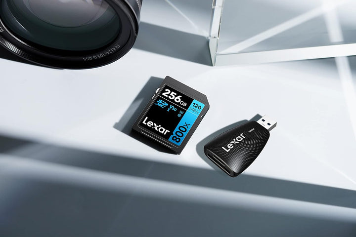 Lexar High-Performance 800x SD Karte 128GB, Speicherkarte SDXC UHS-I BLUE Series, Bis zu 120 MB/s Le