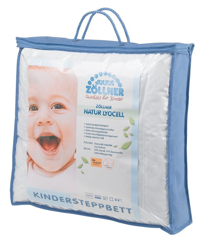 Zöllner 4810130000 – Kindersteppbett-Set Zöllner Feder/Daune, Gr. 100x135 cm, Füllung 750 g