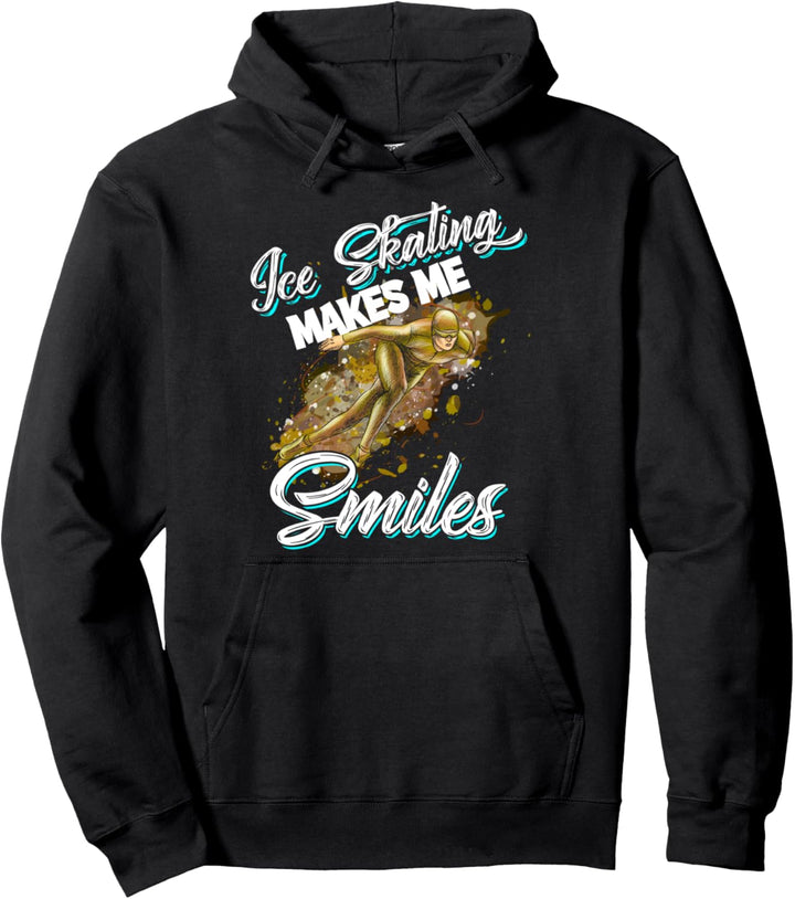 Lächeln Schlittschulaufen Eislaufen Eiskunstlaufen Pullover Hoodie