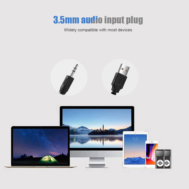 Kabelgebundener Lautsprecher, USB-Kabelgebundener Stereo-Soundbar-Musik-Player, Bass-Surround-Soundb