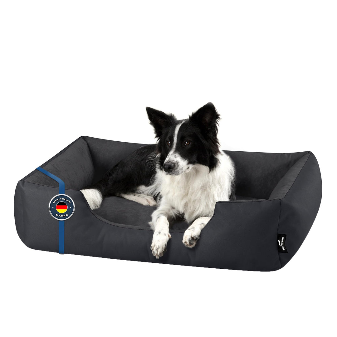 BedDog Hundebett Zara, Hundekissen mit abziehbaren waschbaren Bezug, Hundekorb, Hundesofa, für mitte