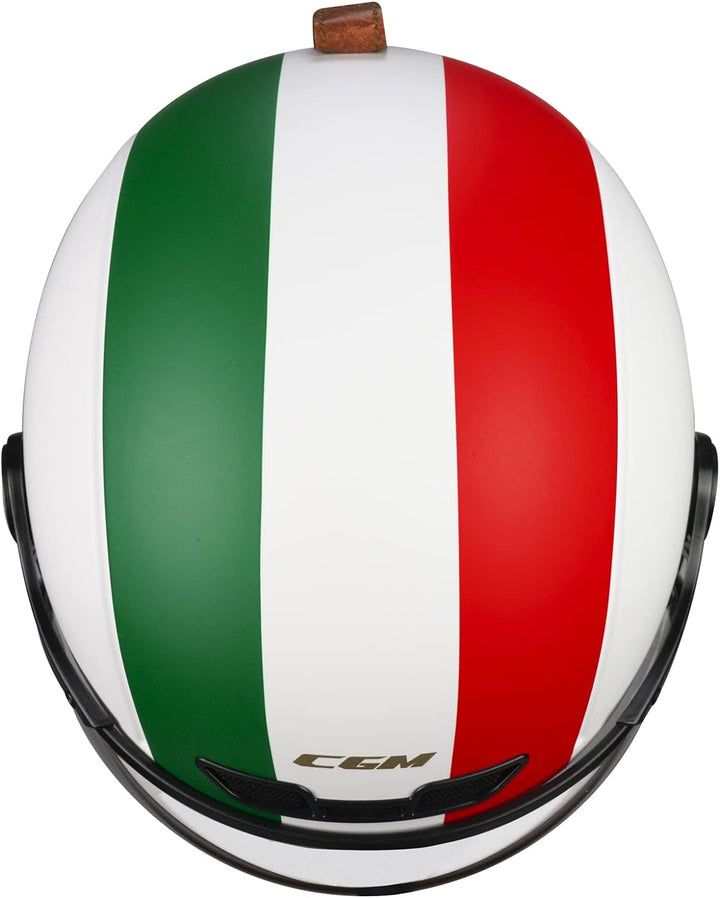 CGM Unisex – Erwachsene EBI skihelm, Weiss Grün Rot Matt, L (59cm)