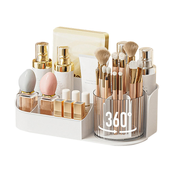 DASITON Make Up Kosmetik Organizer, 360° drehbarer Make Up Pinsel Organizer, Schmink Aufbewahrung fü