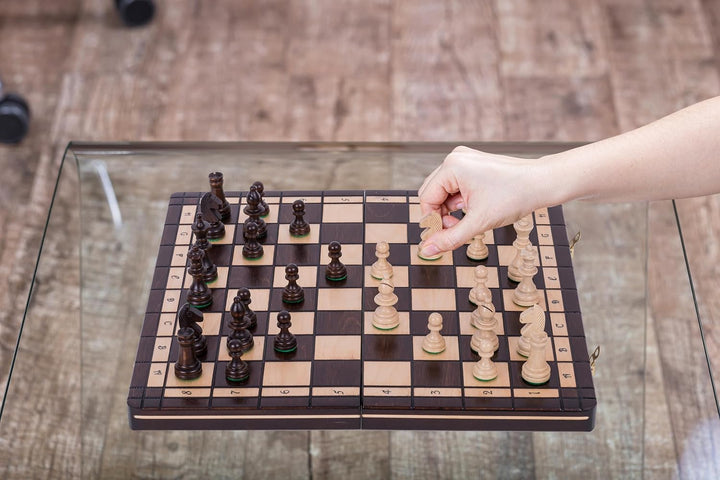 Square - Schach Schachspiel - Sport - 40 x 40 cm - Schachfiguren & Schachbrett aus Holz