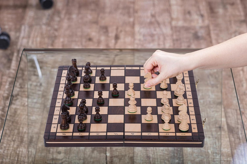 Square - Schach Schachspiel - Sport - 40 x 40 cm - Schachfiguren & Schachbrett aus Holz