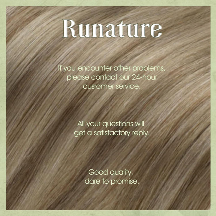 RUNATURE Micro Loop Echthaar Extensions 45cm Balayage Braun Blond Ombre Unsichtbar Micro Extensions