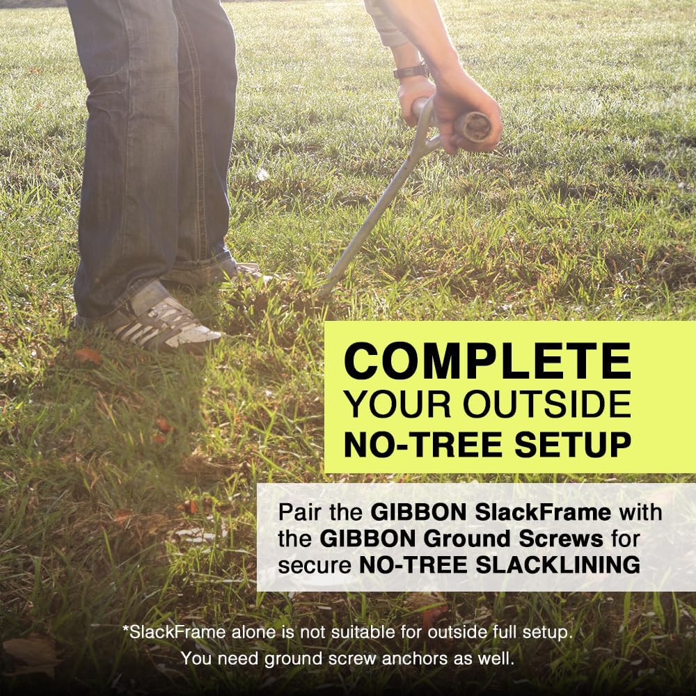 Gibbon Slacklines Slackframe, pulverbeschichtetes Metallgestell, Slackline-Gerüst für Slacklinen ohn