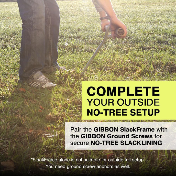 Gibbon Slacklines Slackframe, pulverbeschichtetes Metallgestell, Slackline-Gerüst für Slacklinen ohn