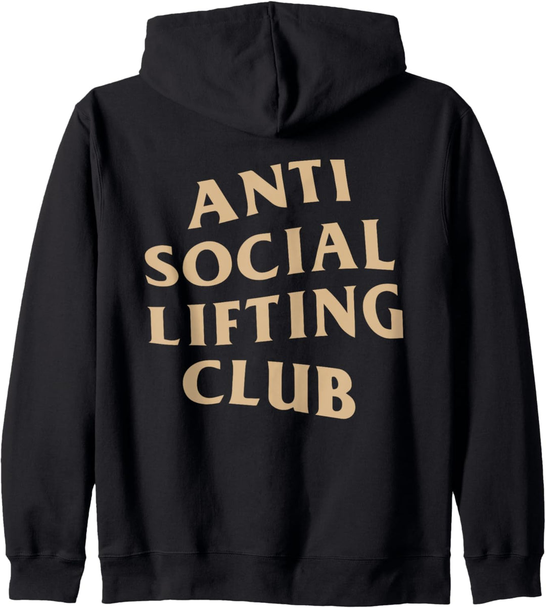 Anti Social Lifting Club: Tan Logo (vorne + hinten) Kapuzenjacke