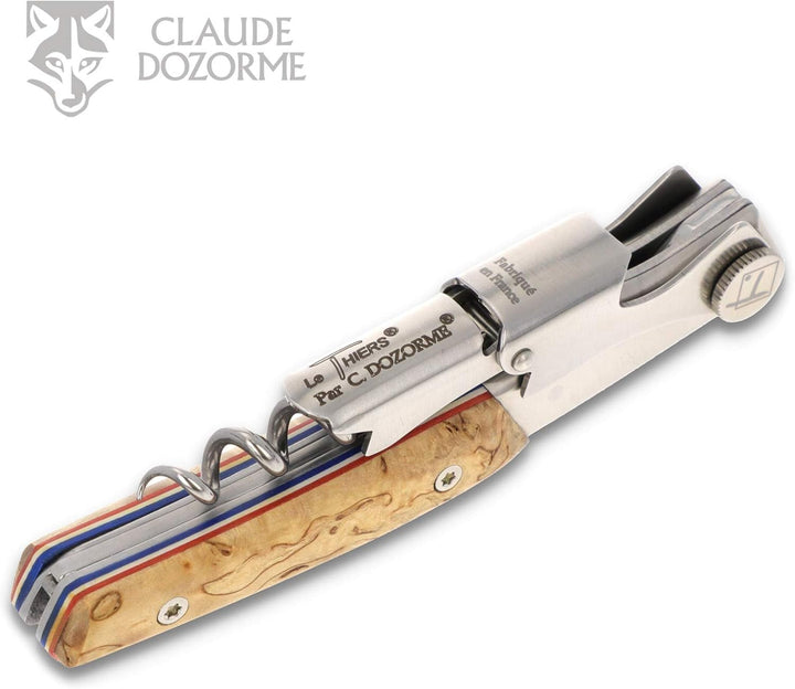 Claude Dozorme Kellnermesser - Sondermodell Frankreich Flagge - Original Le Thiers Sommelier - Griff