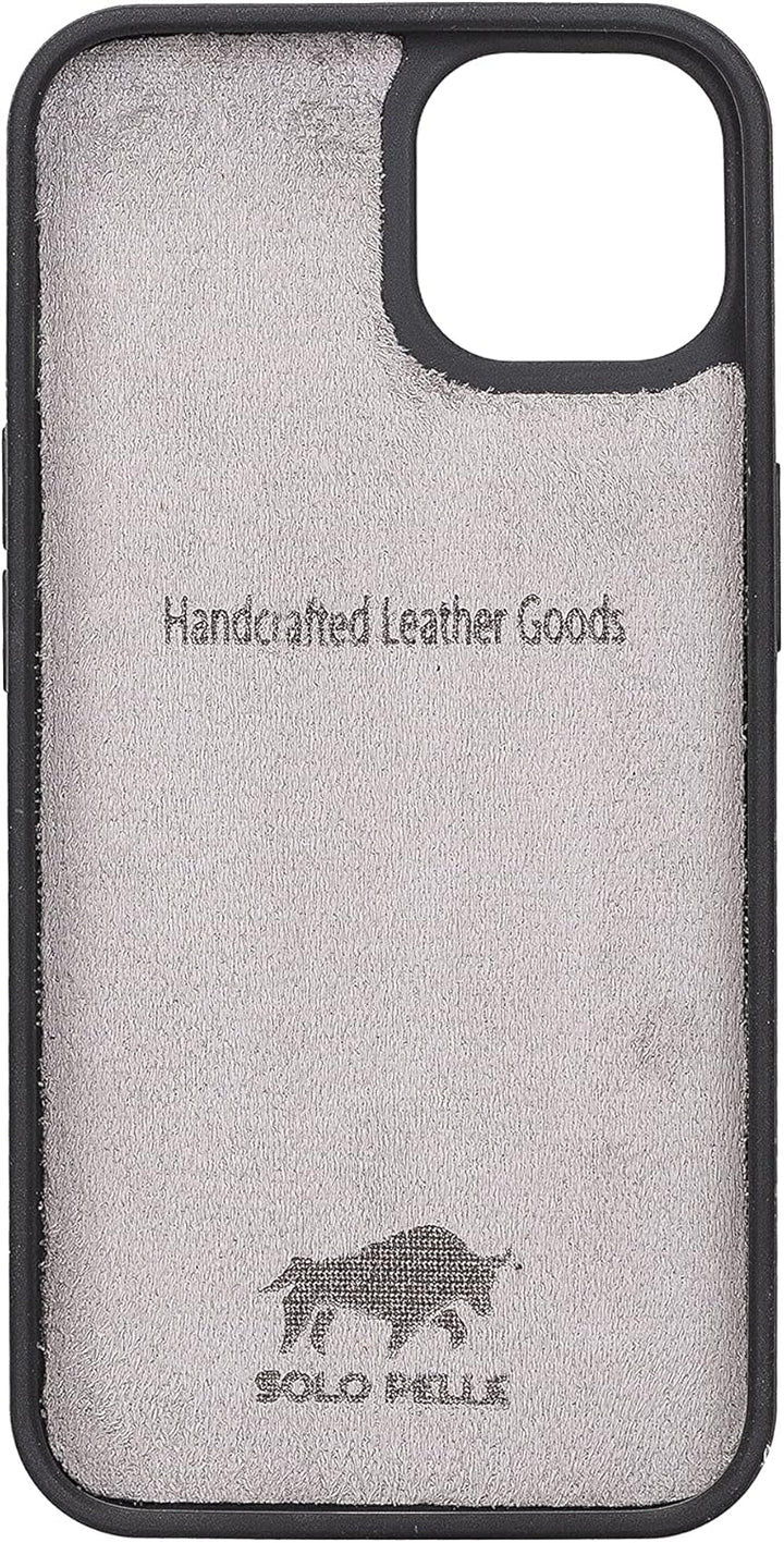 Solo Pelle Lederhülle kompatibel für iPhone 13 in 6.1 Zoll abnehmbare Hülle (2in1) Harvard Double in