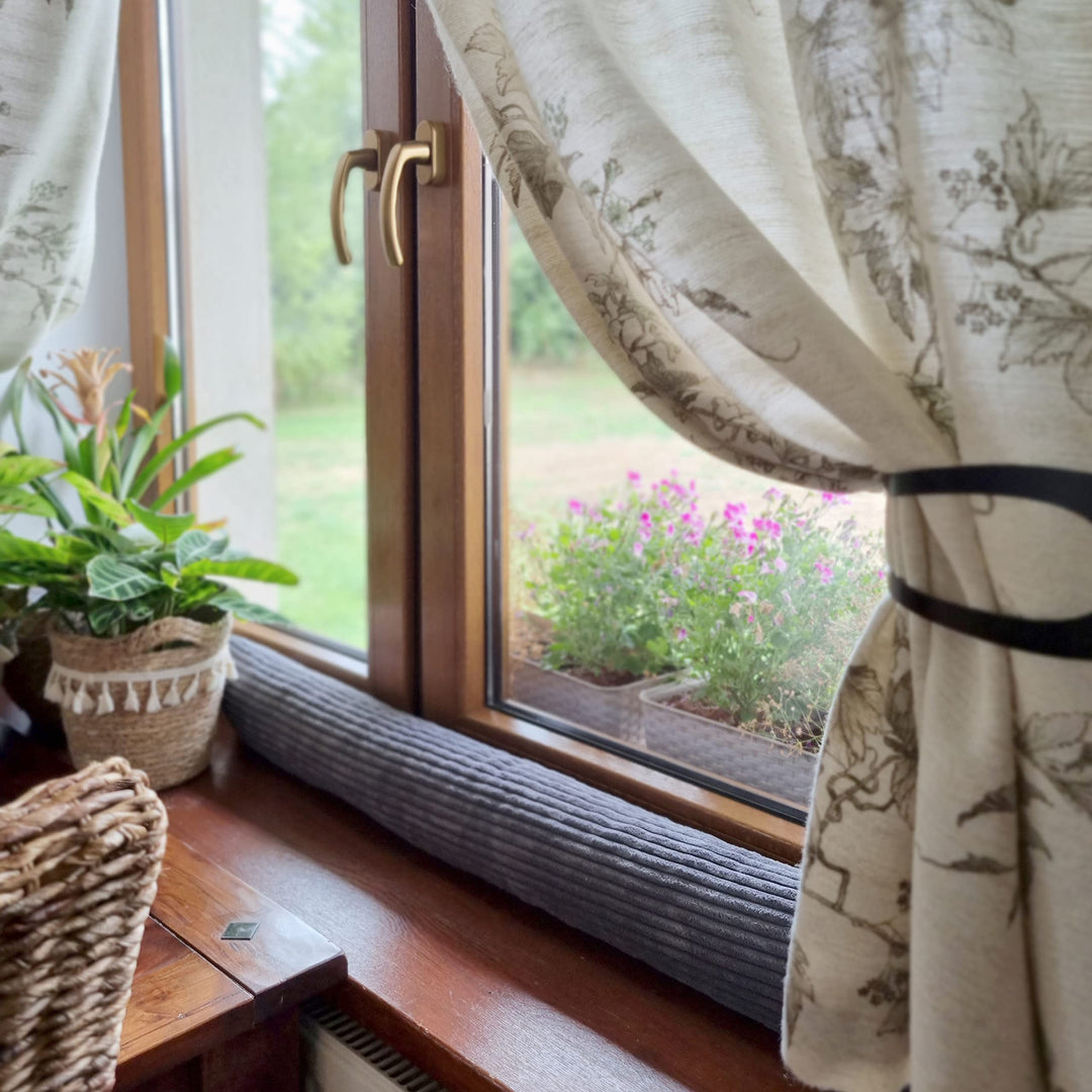 4L Textil Zugluftstopper Durchzugstopper Windstopper für Türen und Fenster Luftzugstopper für Tür Tü
