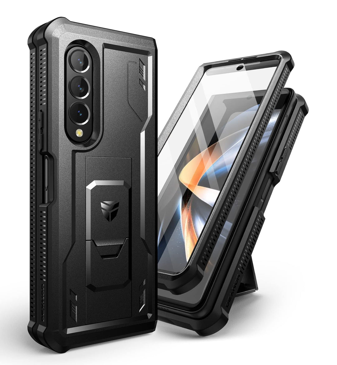 Dexnor für Samsung Galaxy Z Fold 4 5G Hülle, Full-Body Dual Layer Rugged Fall mit eingebautem Displa