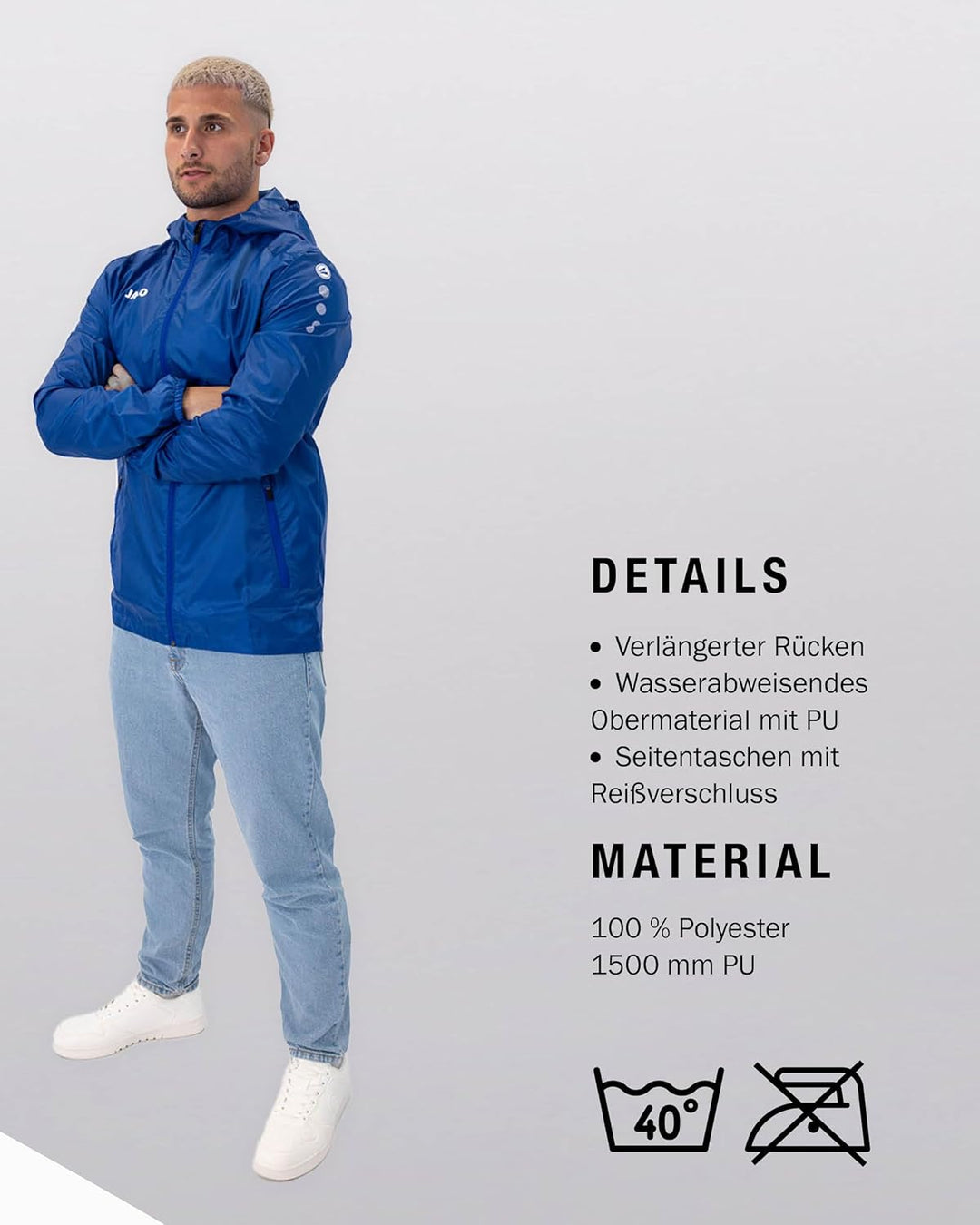 JAKO Unisex Allwetterjacke Team 2.0 Allwetterjacke (1er Pack), Royal