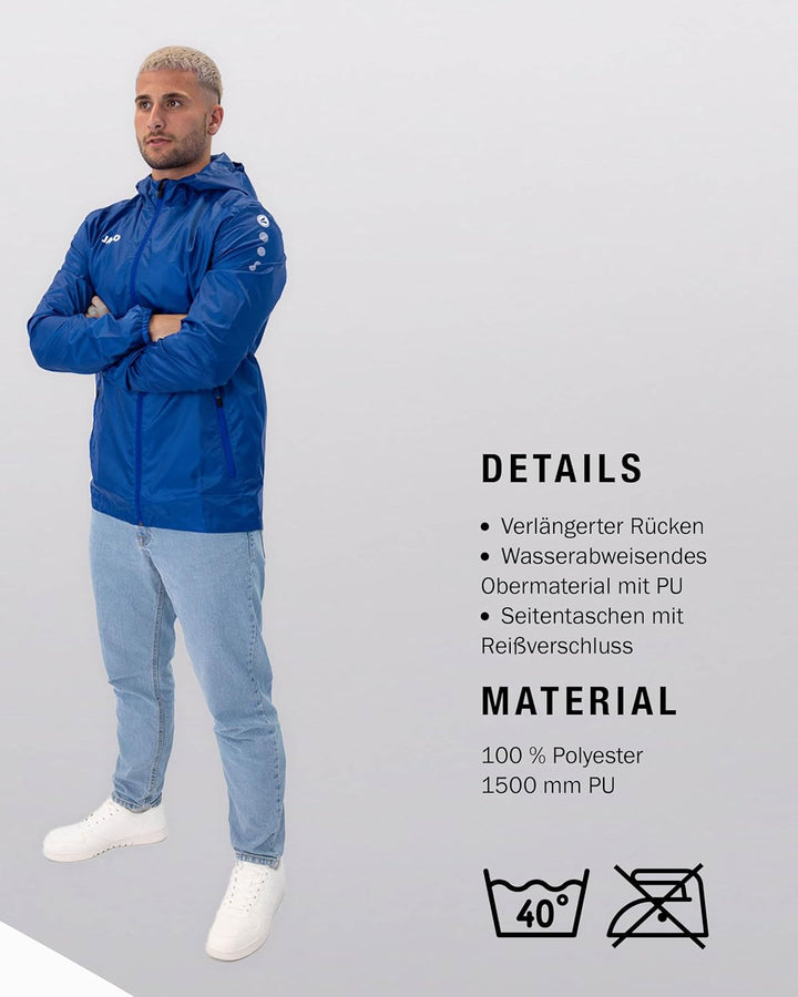 JAKO Unisex Allwetterjacke Team 2.0 Allwetterjacke (1er Pack), Royal