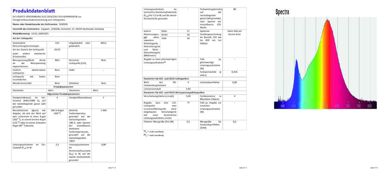 SEBSON LED Lampe GU10 warmweiss 3,5W, ersetzt 30W Halogen, 300 Lumen, GU10 LED Strahler 230V, LED Le