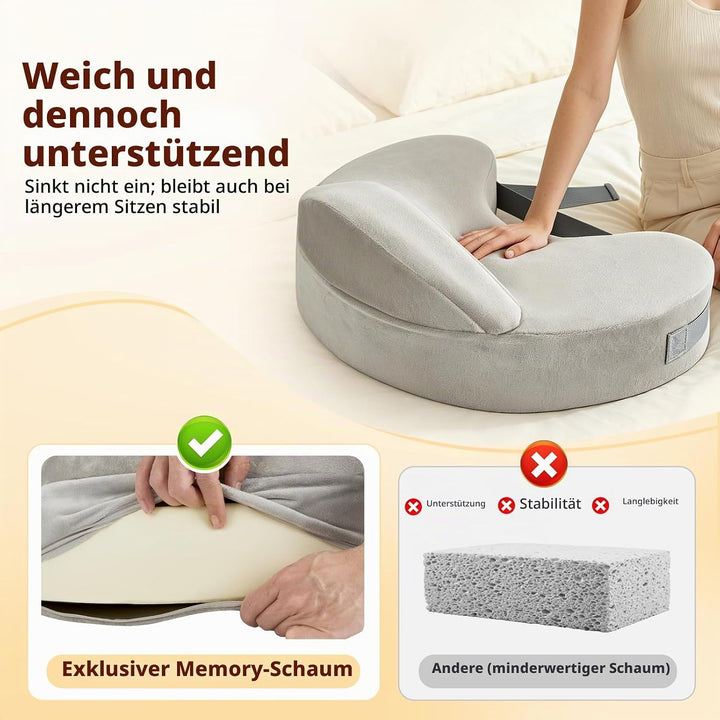 Memory Foam Nursing Pillow, Plus Size Breastfeeding Pillow with Safety Fence, Ergonomischer Komfort