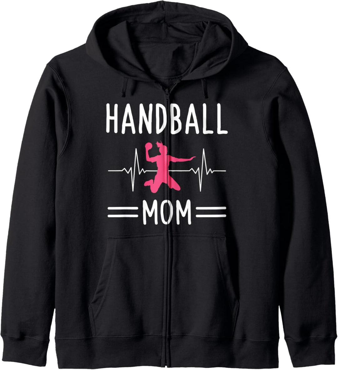 Handball Mom Handballerin Mutter Herzschlag Kapuzenjacke