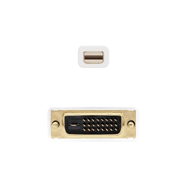 Weisses Mini-DisplayPort-auf-DVI-Konverterkabel mit einer Länge von 5,0 m, ideal für den Anschluss v