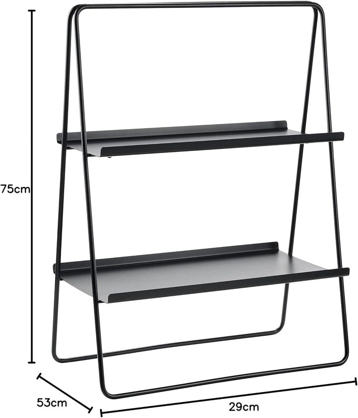 Zone Denmark A-Table Regal, Standregal aus Metall, 53 x 29 x 75 cm, Schwarz 53 x 29 x 75 cm Schwarz,
