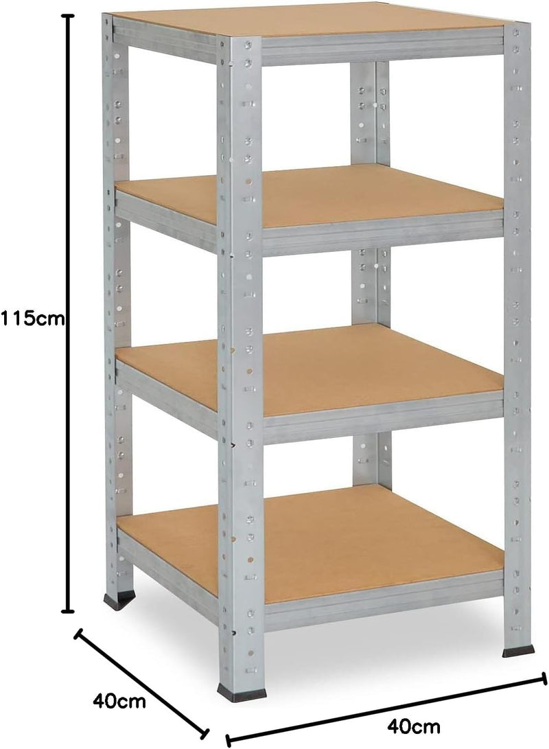 shelfplaza® 115x40x40cm Home Schwerlastregal verzinkt/Metallregal mit 4 Böden/Kellerregal Metall, Ga