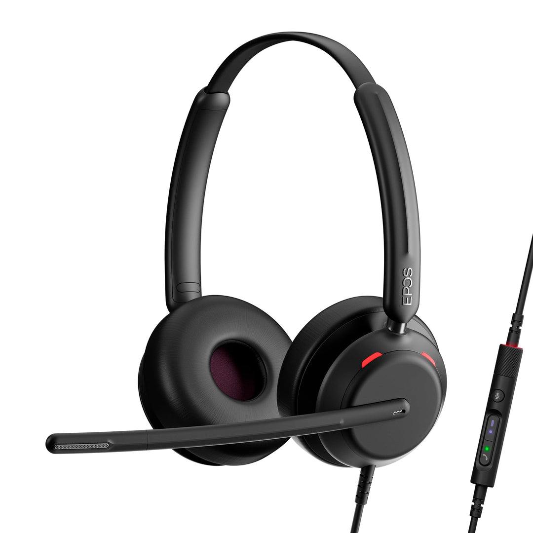 EPOS IMPACT 760T - Doppelseitiges kabelgebundenes Headset für PC mit Noise Cancelling-Mikrofon, Micr