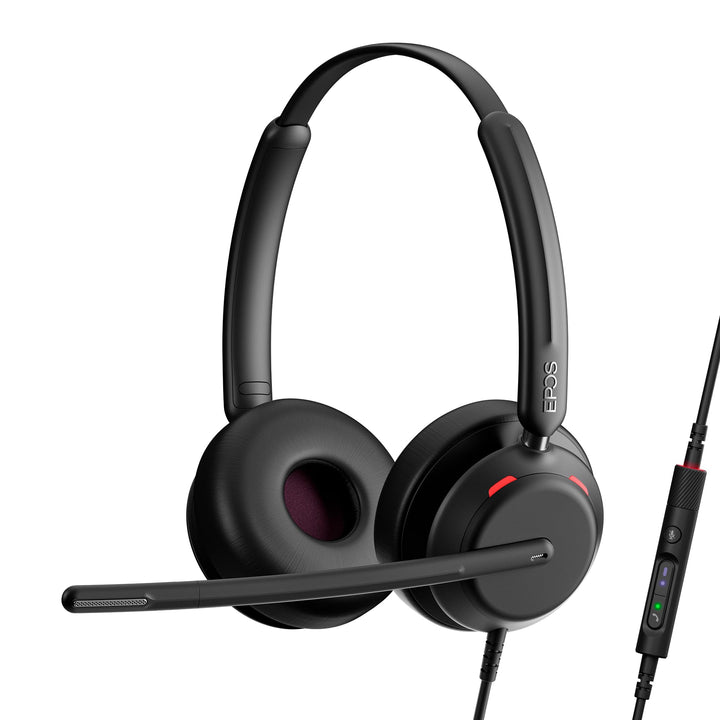 EPOS IMPACT 760T - Doppelseitiges kabelgebundenes Headset für PC mit Noise Cancelling-Mikrofon, Micr