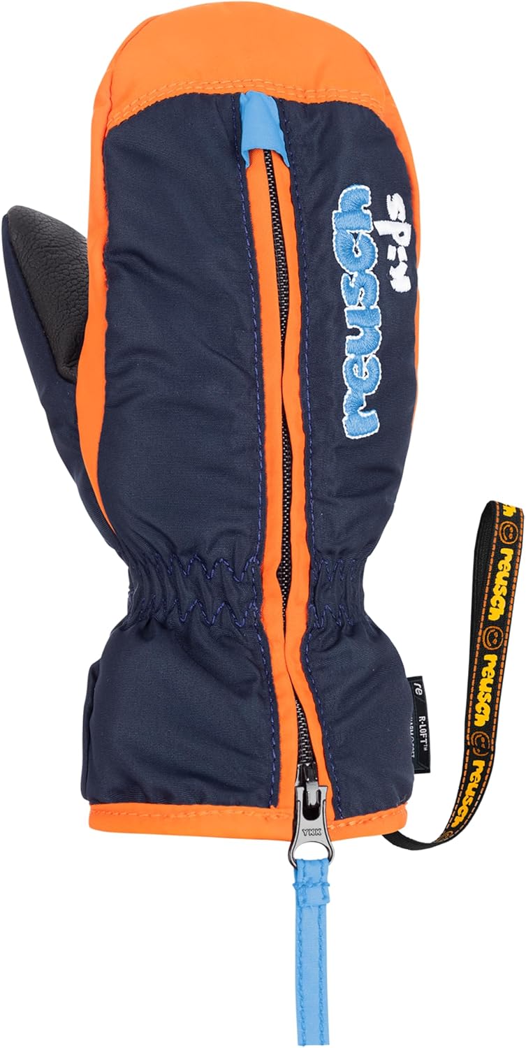 Reusch Unisex Baby Ben Mitten Handschuhe Dress Blue/Orange Popsicle 3, Dress Blue/Orange Popsicle 3