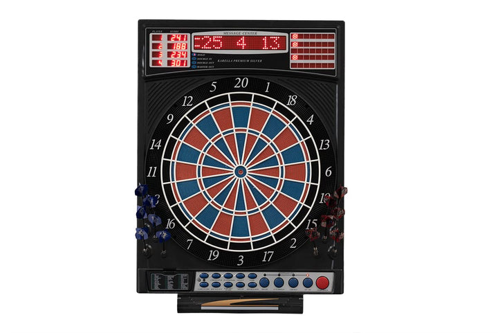 Karella Dartautomat Premium Silver, ausgereifte Darttechnik, elektronisches Dartboard für jedes Skil