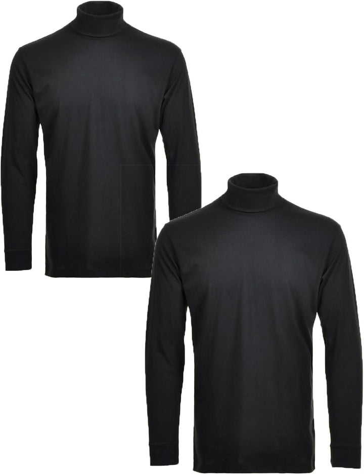 RAGMAN Herren Unterzieh Rolli 2er Pack XL Schwarz-009, XL Schwarz-009