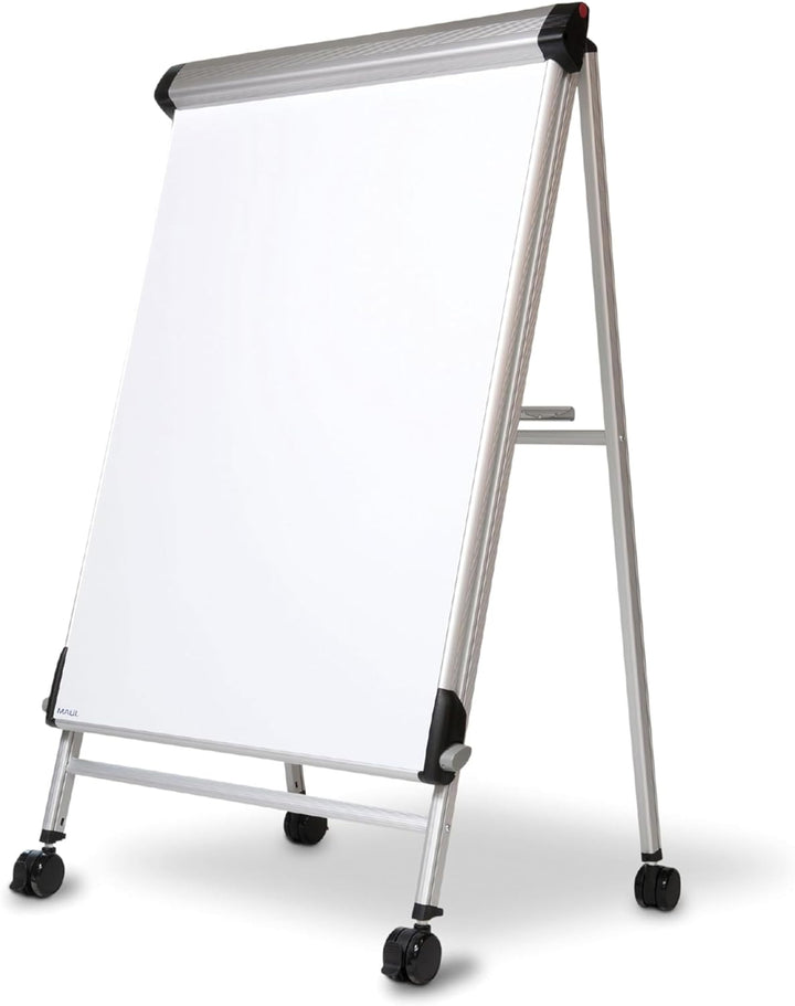 Maul Flipchart MAULpro 69x100,5cm | Stabiles Whiteboard mit Vierbeingestell und 4 feststellbaren Rol