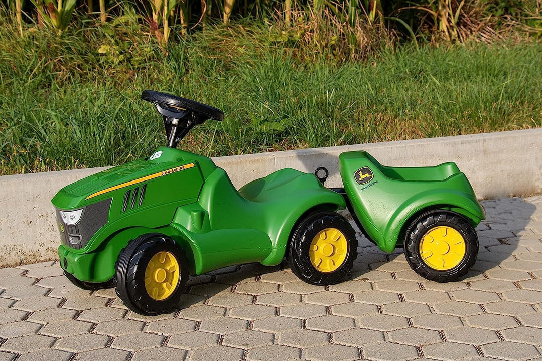 Rolly Toys Babyrutscher Minitrac John Deere 6150R mit Anhänger rollyMinitrac Trailer (Hänger kippbar